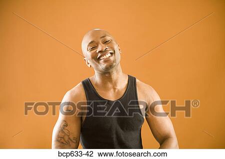 balding, happy, african ethnicity View Large Photo Image Stock Image - balding, happy, african ethnicity. Fotosearch