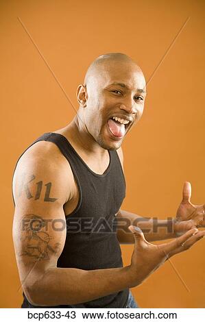 balding, muscular, happy, african ethnicity View Large Photo Image Stock Image - balding, muscular, happy, african ethnicity. Fotosearch
