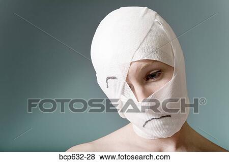 bandage, caucasian, cosmetic surgery, eyes closed, face View Large Photo Image Stock Photo - bandage, caucasian, cosmetic surgery, eyes closed, face. Fotosearch