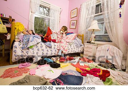 bedroom, caucasian, childhood, domestic life, elementary age View Large Photo Image Stock Image - bedroom, caucasian, childhood, domestic life, elementary age. Fotosearch