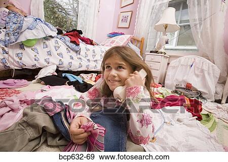 bedroom, caucasian, childhood, communication, domestic life View Large Photo Image Stock Photo - bedroom, caucasian, childhood, communication, domestic life. Fotosearch