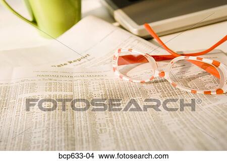 Picture - close up, eyeglasses, inside, mug, negative space. Fotosearch
