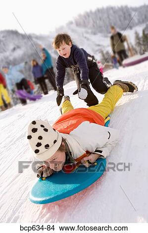 Picture - day, boy, cold, childhood, caucasian, afternoon. Fotosearch