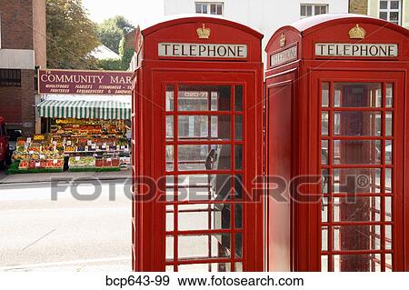 Red telephone booths, London, United Kingdom View Large Photo Image Stock Photo - Red telephone booths, London, United Kingdom. Fotosearch