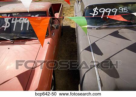 Stock Image - Used cars for sale. Fotosearch