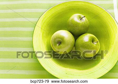 Bowl of green apples View Large Photo Image Stock Photo - Bowl of green apples. Fotosearch