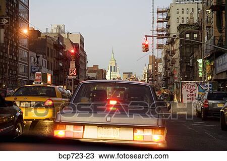 Cars in traffic, New York City View Large Photo Image Stock Image - Cars in traffic, New York City. Fotosearch