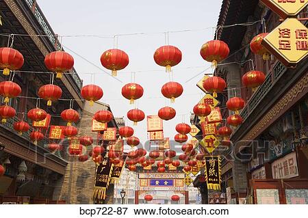 Chinese Lunar New Year decorations in market, Tianjin, China View Large Photo Image Stock Photo - Chinese Lunar New Year decorations in market, Tianjin, China. Fotosearch