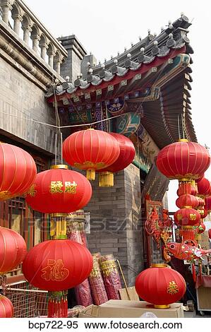 Chinese Lunar New Year decorations in market, Tianjin, China View Large Photo Image Stock Photography - Chinese Lunar New Year decorations in market, Tianjin, China. Fotosearch