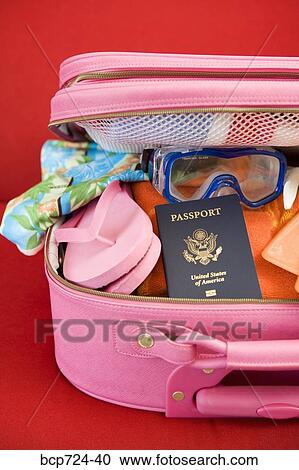 Packed suitcase View Large Photo Image Stock Image - Packed suitcase. Fotosearch