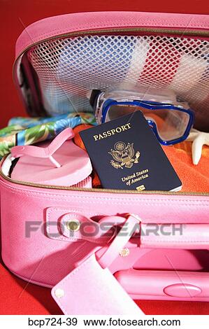 Packed suitcase View Large Photo Image Stock Photo - Packed suitcase. Fotosearch
