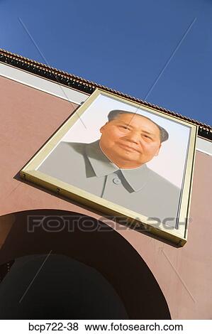 Portrait of Mao Tse Tung, Tiananmen Square, Forbidden City, Beijing, China View Large Photo Image Stock Photo - Portrait of Mao Tse Tung, Tiananmen Square, Forbidden City, Beijing, China. Fotosearch