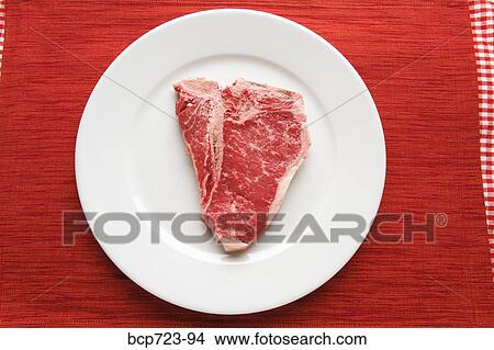 Raw steak on plate View Large Photo Image Picture - Raw steak on plate. Fotosearch