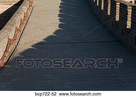 Shadows on The Great Wall, China View Large Photo Image Stock Image - Shadows on The Great Wall, China. Fotosearch