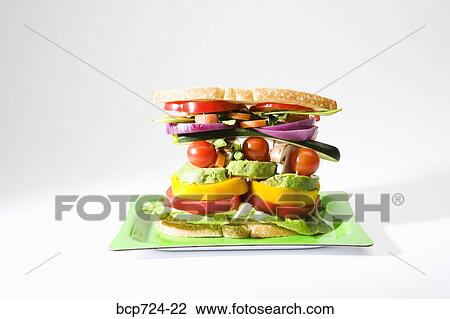 Stock Image - Veggie sandwich. Fotosearch