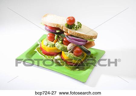 Veggie sandwich View Large Photo Image Stock Photo - Veggie sandwich. Fotosearch