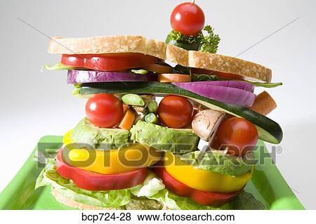 Veggie sandwich View Large Photo Image Stock Photo - Veggie sandwich. Fotosearch