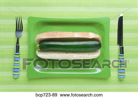 Zucchini in hot dog bun View Large Photo Image Stock Photo - Zucchini in hot dog bun. Fotosearch