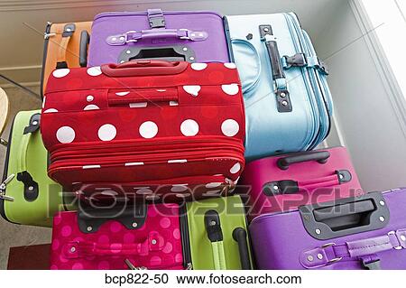 Assorted colorful suitcases View Large Photo Image Stock Image - Assorted colorful suitcases. Fotosearch