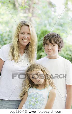 Mother with son and daughter View Large Photo Image Stock Image - Mother with son and daughter. Fotosearch