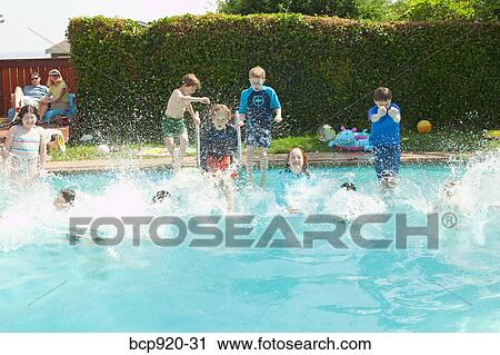 Stock Image - Pool party. Fotosearch