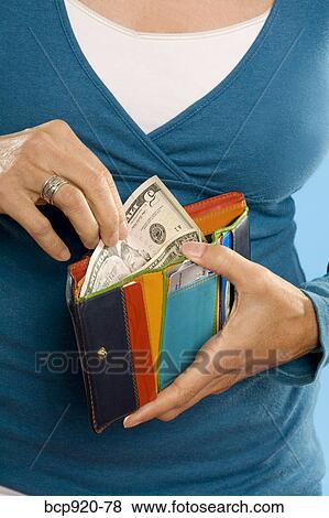 Stock Photo - Woman with money. Fotosearch