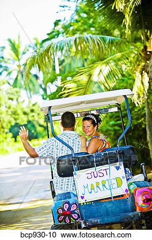 Stock Image - Couple on honeymoon in mexico. Fotosearch