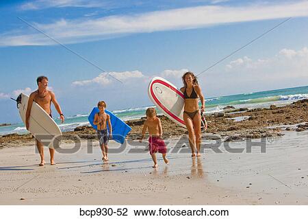 family with surboards on beach in mexico View Large Photo Image Stock Image - family with surboards on beach in mexico. Fotosearch
