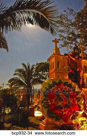 full moon over cemetery, sayulita, mexico View Large Photo Image Picture - full moon over cemetery, sayulita, mexico. Fotosearch