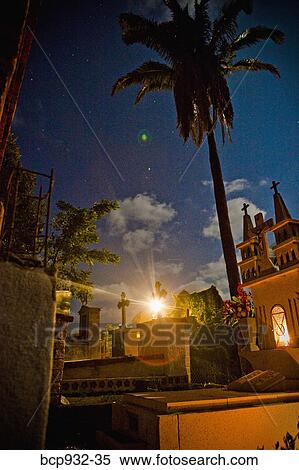 full moon over cemetery, sayulita, mexico View Large Photo Image Stock Photography - full moon over cemetery, sayulita, mexico. Fotosearch