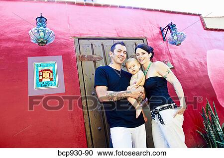 tattoed mom and dad with baby View Large Photo Image Stock Image - tattoed mom and dad with baby. Fotosearch
