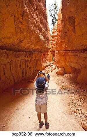 tourists in bryce canyon, utah View Large Photo Image Stock Photograph - tourists in bryce canyon, utah. Fotosearch