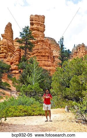 Stock Photography - tourists in bryce canyon, utah. Fotosearch