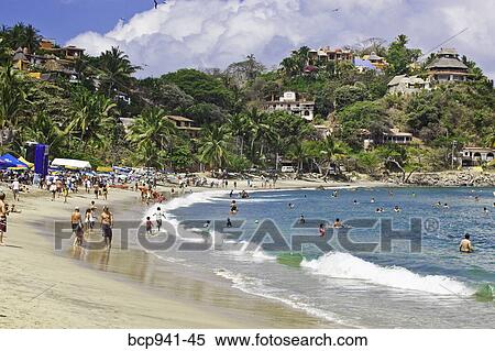 beach scene in sayulita, mexico View Large Photo Image Stock Photography - beach scene in sayulita, mexico. Fotosearch