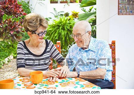 portrait of senior couple outdoors View Large Photo Image Picture - portrait of senior couple outdoors. Fotosearch