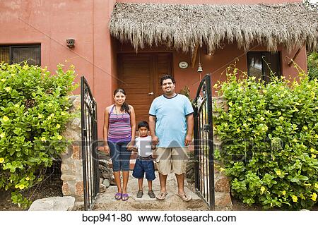 portrait of young mexican family View Large Photo Image Stock Image - portrait of young mexican family. Fotosearch