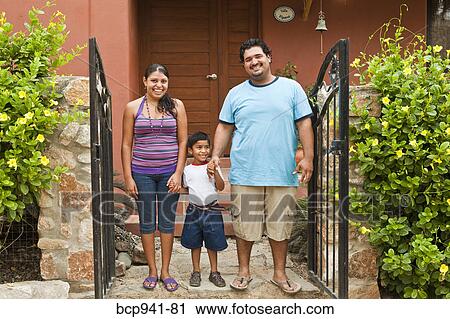 portrait of young mexican family View Large Photo Image Stock Image - portrait of young mexican family. Fotosearch