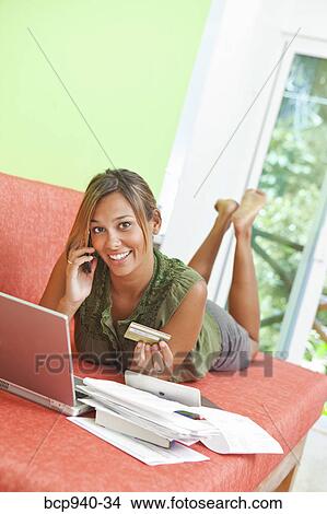 woman shopping online View Large Photo Image Picture - woman shopping online. Fotosearch