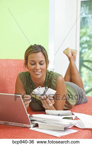 woman shopping online View Large Photo Image Stock Photograph - woman shopping online. Fotosearch