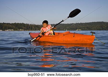 boy kayaking in puget sound View Large Photo Image Stock Image - boy kayaking in puget sound. Fotosearch