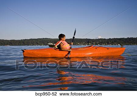 boy kayaking in puget sound View Large Photo Image Stock Image - boy kayaking in puget sound. Fotosearch