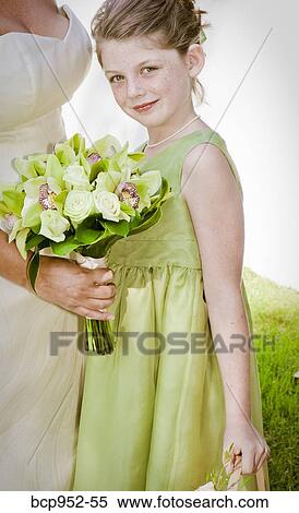 bride and flower girl View Large Photo Image Stock Photography - bride and flower girl. Fotosearch