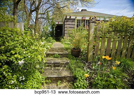 front steps and walkway to small house View Large Photo Image Stock Image - front steps and walkway to small house. Fotosearch