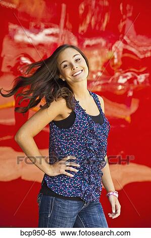 Stock Photography - portrait of teen girl. Fotosearch