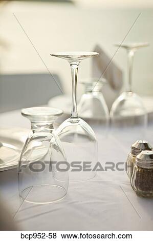 stemware and table setting View Large Photo Image Stock Photo - stemware and table setting. Fotosearch
