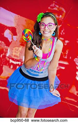 teen girl with large lollipop View Large Photo Image Stock Photo - teen girl with large lollipop. Fotosearch
