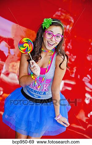 teen girl with large lollipop View Large Photo Image Stock Photo - teen girl with large lollipop. Fotosearch
