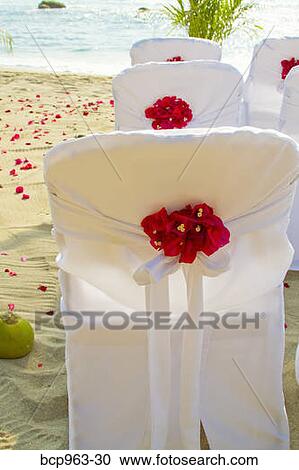 Chairs on beach decorated for wedding View Large Photo Image Stock Image - Chairs on beach decorated for wedding. Fotosearch