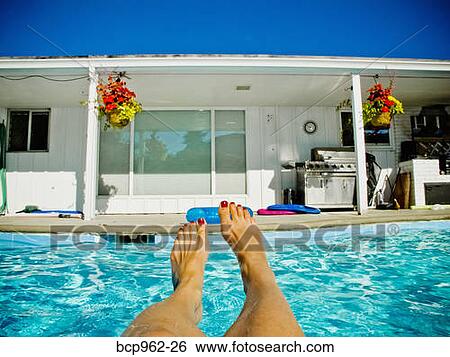 Stock Photograph - Looking towards house from pool viewpoint. Fotosearch