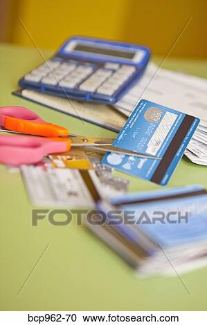 Stock Image - Stack of credit cards. Fotosearch